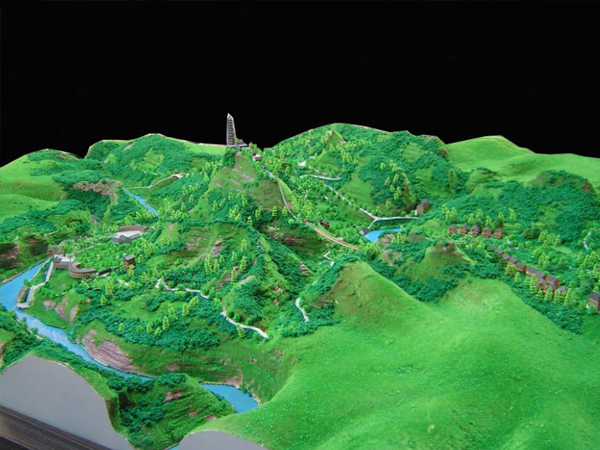 景區地形地貌沙盤模型圖
